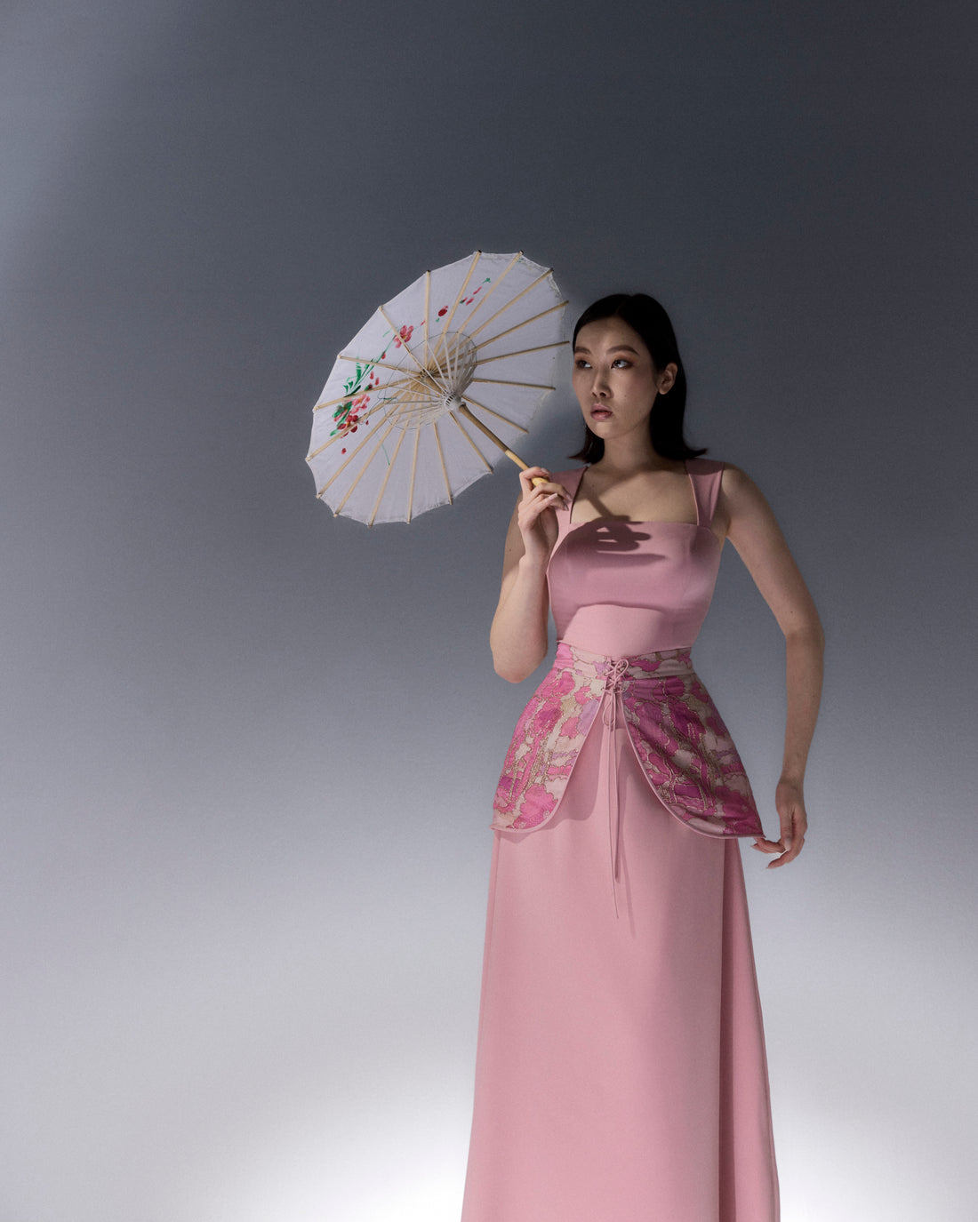 Pinku No Mori Jacquard Organza Dress