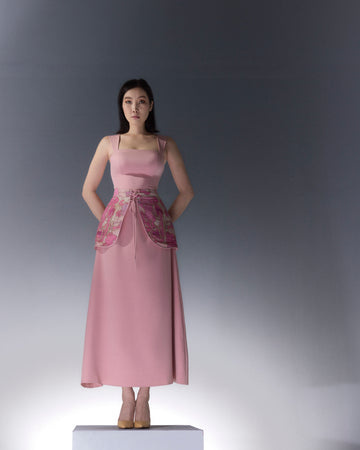 Pinku No Mori Jacquard Organza Dress